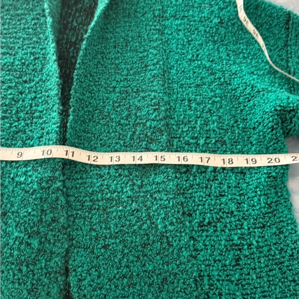 Green Textured Knit Open-Front Cardigan | Size M - Picture 5 of 6